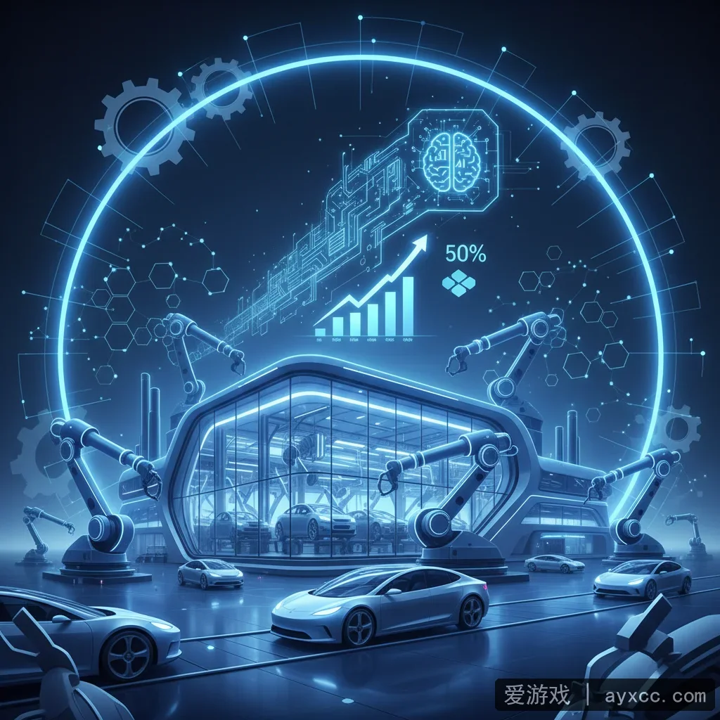 爱游戏 - 特斯拉超级工厂引入智能制造新技术，生产效率提升50% 配图1